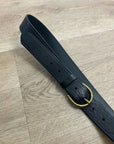 Madewell 100% Genuine Italian Leather Black Gold Hardware Belt