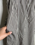 MATE The Label 100% Organic Cotton Poplin Striped Brown Midi Dress
