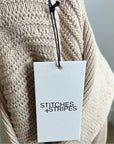 Stitches & Stripes 100% Cotton Tan Textured Pullover Sweater