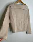 Stitches & Stripes 100% Cotton Tan Textured Pullover Sweater
