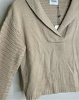 Stitches & Stripes 100% Cotton Tan Textured Pullover Sweater