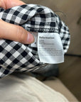 Reformation 100% Linen Black White Checkered Trouser Pant