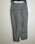 Reformation 100% Linen Black White Checkered Trouser Pant