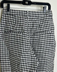 Reformation 100% Linen Black White Checkered Trouser Pant