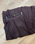 Madewell 100% Linen Chocolate Brown Pull on Slip Skirt