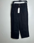 Cleobella 100% Organic Cotton Black Straight Leg Denim Jean Trouser Pant