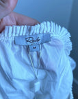 Rails 100% Cotton Karysa White Flutter Sleeve Blouse in White
