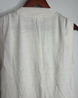Nation LA 100% Cotton Mikka Gold Button Tank Top in Cream