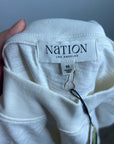 Nation LA 100% Cotton Mikka Gold Button Tank Top in Cream