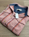 Outerknown 100% Organic Cotton Pink Striped Button Down Blanket Shirt