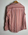 Outerknown 100% Organic Cotton Pink Striped Button Down Blanket Shirt