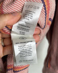 Outerknown 100% Organic Cotton Pink Striped Button Down Blanket Shirt