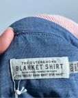 Outerknown 100% Organic Cotton Pink Striped Button Down Blanket Shirt