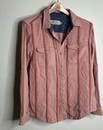 Outerknown 100% Organic Cotton Pink Striped Button Down Blanket Shirt