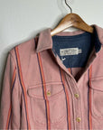 Outerknown 100% Organic Cotton Pink Striped Button Down Blanket Shirt