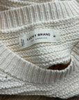 Lucky Brand 100% Cotton Cream Crochet Bobble Knit Sweater Tank Top