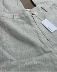 Reformation 100% Linen Freddie Straight Leg Trouser Pant in Oatmeal