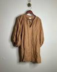 Pippa Ridley 100% Linen Sangria Balloon Sleeve Lightweight Dress in Biscuit