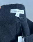 Unsubscribed 100% Cashmere Black Jogger Style Drawstring Pull on Pant