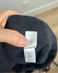 Unsubscribed 100% Cashmere Black Jogger Style Drawstring Pull on Pant