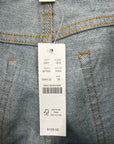 J. Crew 100% Cotton Denim Full Length Demi Boot Leg Jean Leather Patch