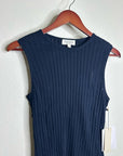 Nation LA 100% Organic Cotton Knit Ribbed Tank Top Ribbed In Night Sky
