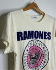 Daydreamer 100% Cotton Ramones Classic Seal Tour Tee in Stone Vintage Oversized