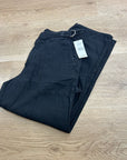 AG Cotton Linen The Noten Black Carpenter High Rise Straight Leg Ankle Pant