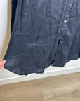 Banana Republic 100% Linen Black Asymmetrical Button Down Shirt Dress