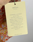 Trovata 100% Cotton Short Sleeve Orange Retro Floral Blouse Top