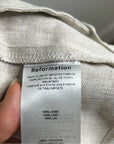 Reformation 100% Linen Cleo Strappy Cropped Tank Top in Natural Oatmeal
