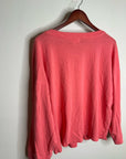 Nation LA 100% Cotton Coral Henley Wide Sleeve Long Sleeve Top