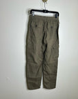 Michael Stars 100% Linen Army Green Cargo Style Straight Leg Trouser Pant