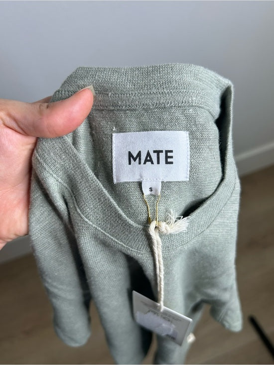 MATE The Label Regenerative Hemp Cotton Knit Green T - Shirt