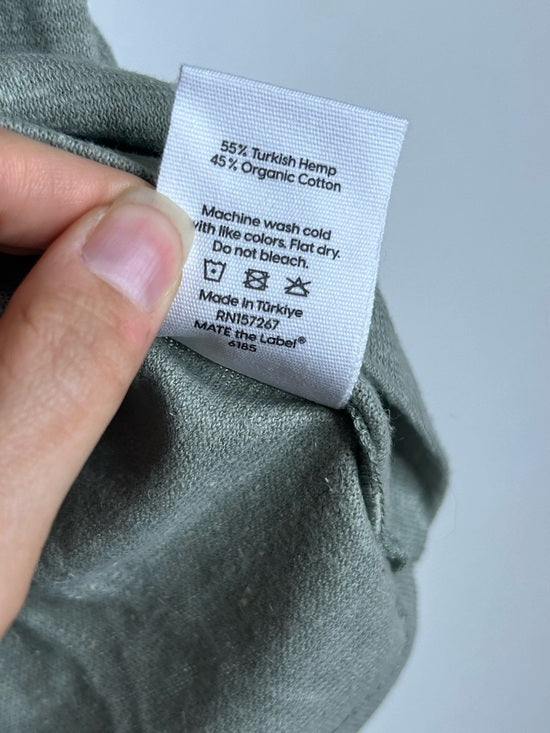 MATE The Label Regenerative Hemp Cotton Knit Green T - Shirt