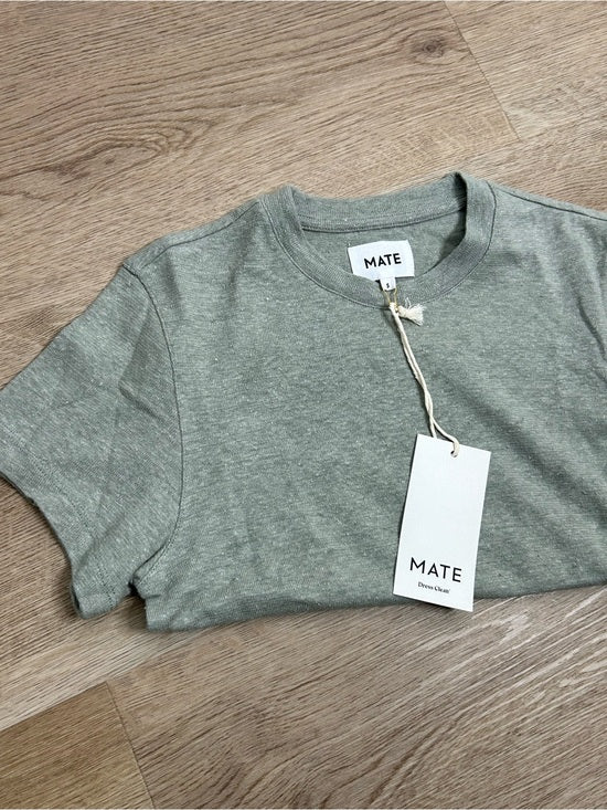 MATE the Label MATE The Label Regenerative Hemp Cotton Knit Green T - Shirt - Cotton, Hemp