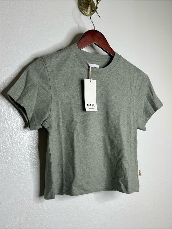 MATE the Label MATE The Label Regenerative Hemp Cotton Knit Green T - Shirt - Cotton, Hemp