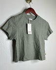 MATE The Label Regenerative Hemp Cotton Knit Green T - Shirt