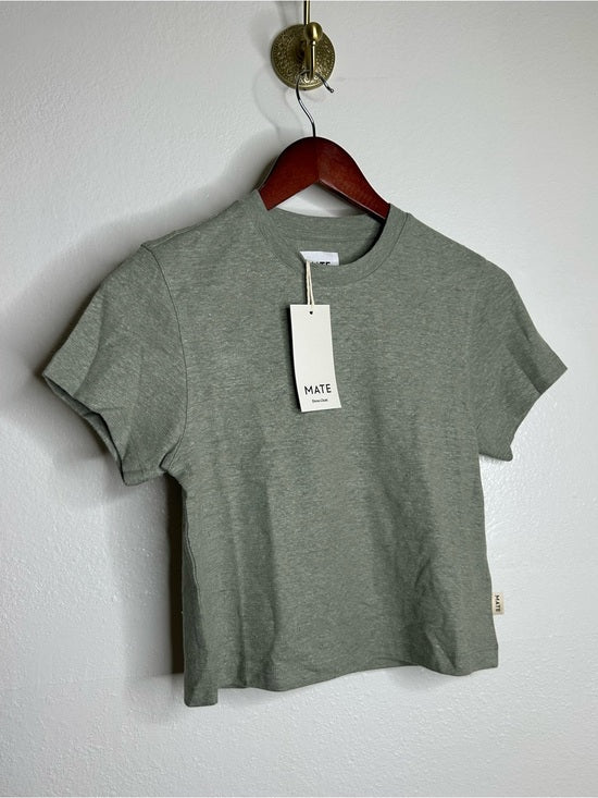 MATE The Label Regenerative Hemp Cotton Knit Green T - Shirt