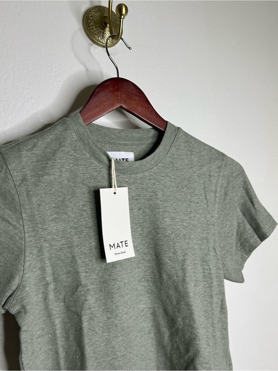 MATE The Label Regenerative Hemp Cotton Knit Green T - Shirt