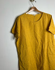 Eileen Fisher 100% Organic Linen Yellow Tunic Oversized Lagenlook Dress