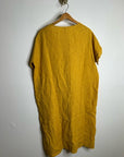 Eileen Fisher 100% Organic Linen Yellow Tunic Oversized Lagenlook Dress