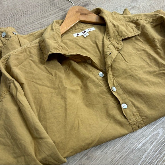 AMO AMO 100% Cotton Collared Carole Shirt in Scotch - Cotton