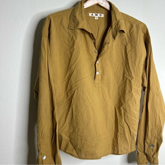 AMO 100% Cotton Collared Carole Shirt in Scotch