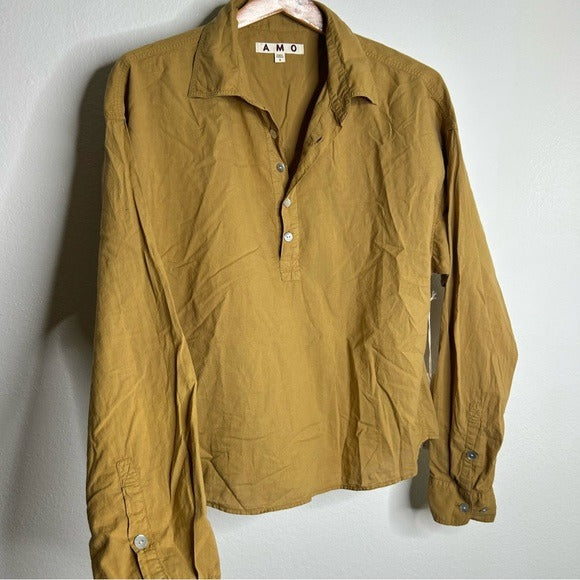 AMO 100% Cotton Collared Carole Shirt in Scotch
