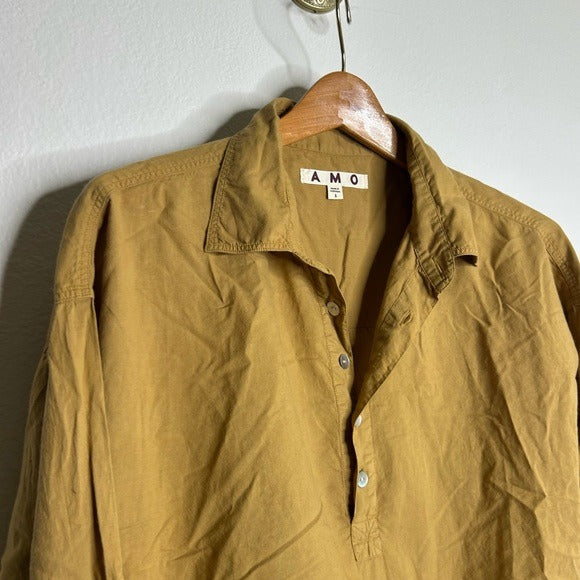 AMO 100% Cotton Collared Carole Shirt in Scotch