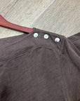 Nation LA 100% Cotton Rochelle Boat-Neck Sweater in Espresso Brown