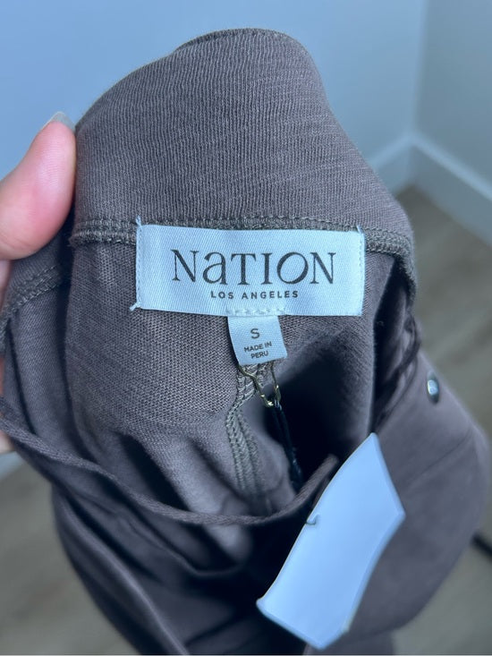 Nation LA 100% Cotton Rochelle Boat-Neck Sweater in Espresso Brown
