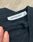 Unsubscribed 100% Linen Black Boxy Loose Fit Camisole Adjustable Tie Back Top