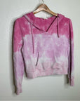 LoveShackFancy 100% Cotton Pink Tie Dye Kirby Hooded Sweatshirt